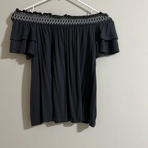 American Eagle Off the Shoulder Short Sleeve Shirt